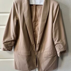 Elegant Tan Women's Blazer